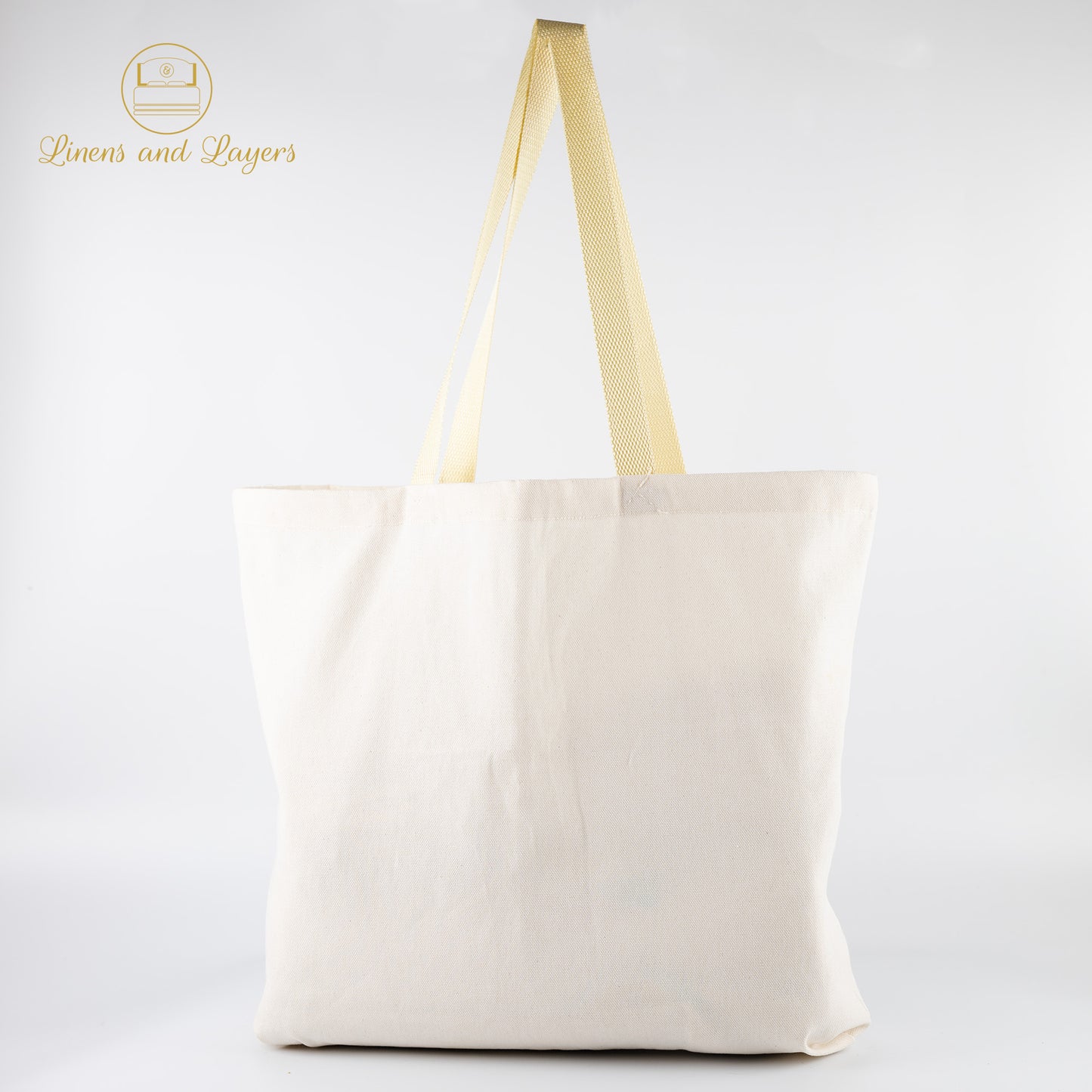 Plain Canvas Tote Bag / Shoulder Bag with Base - Natural Color