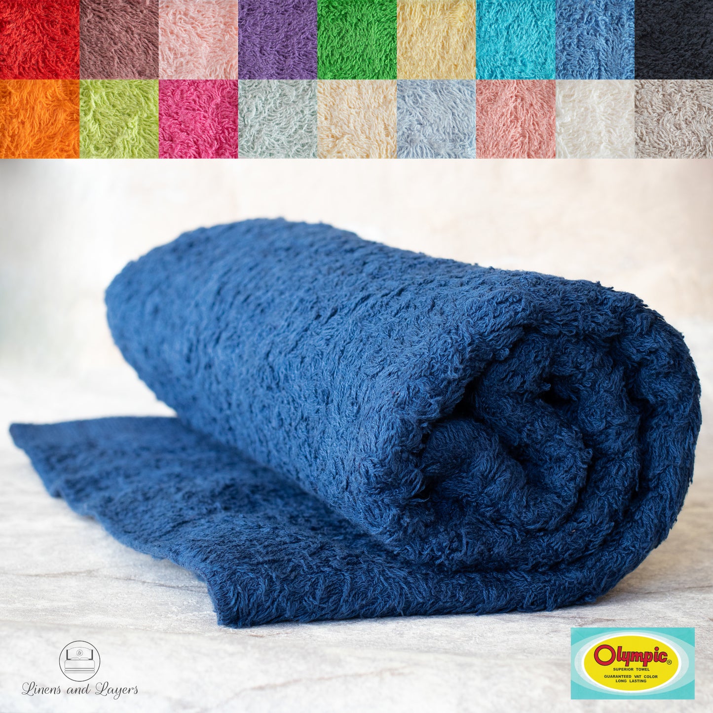 Olympic Bath Towel  (470 GSM) - DK-2550 Terrycloth - 25x50 inches