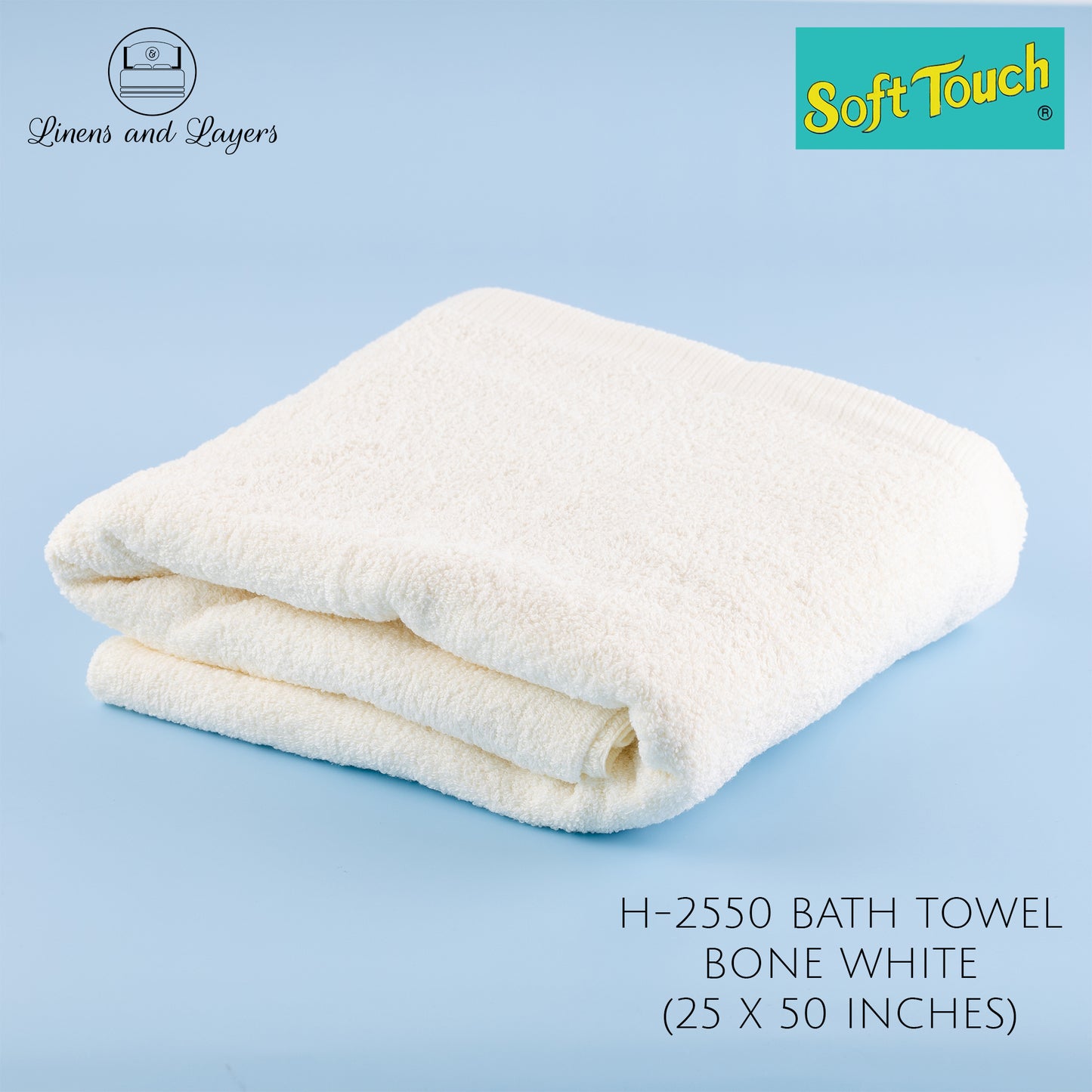 Soft Touch Bath Towel (409 GSM) - H-2550 Terrycloth - 25x50 inches