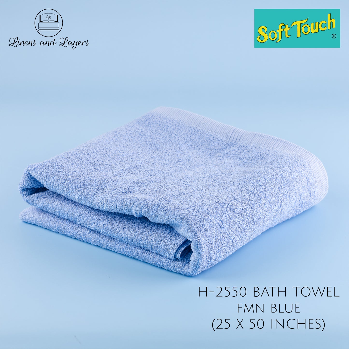 Soft Touch Bath Towel (409 GSM) - H-2550 Terrycloth - 25x50 inches