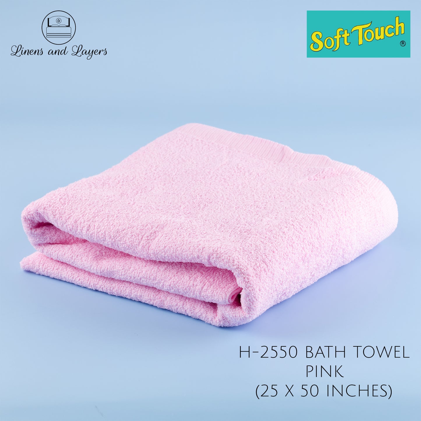 Soft Touch Bath Towel (409 GSM) - H-2550 Terrycloth - 25x50 inches