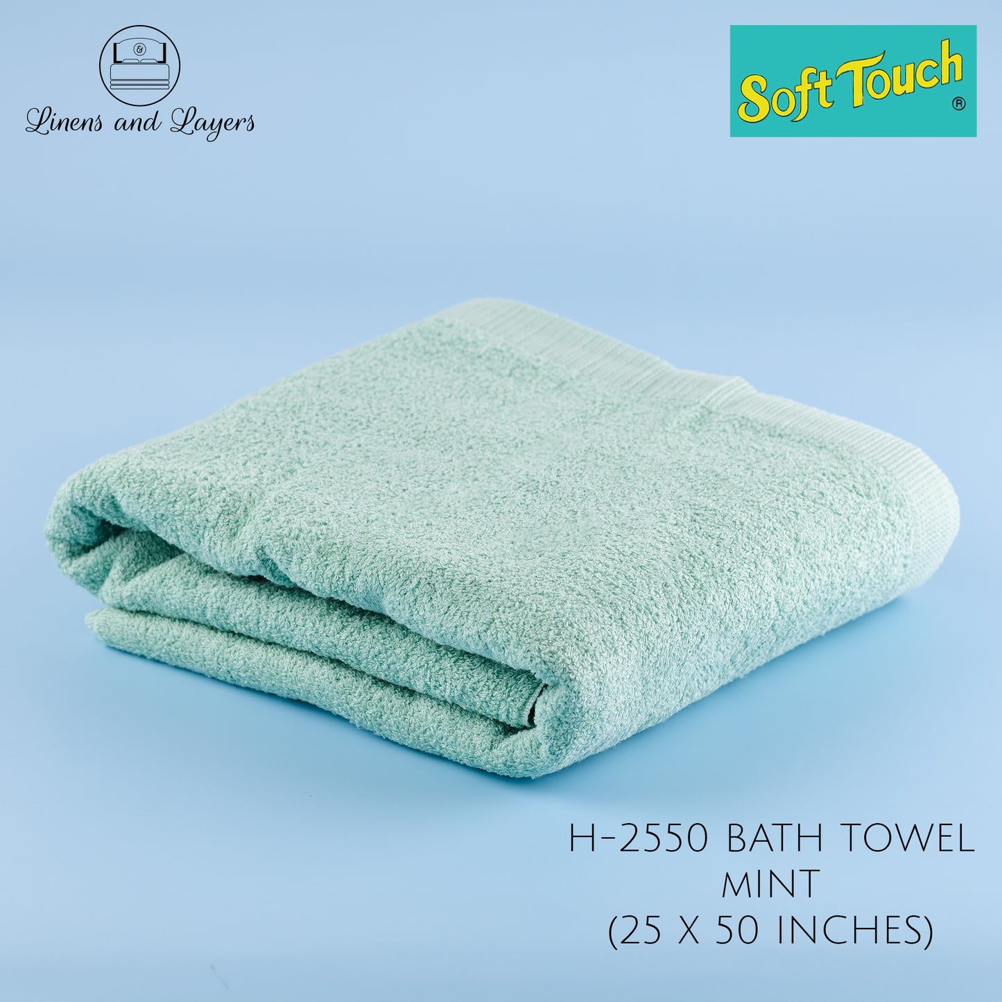 Soft Touch Bath Towel (409 GSM) - H-2550 Terrycloth - 25x50 inches