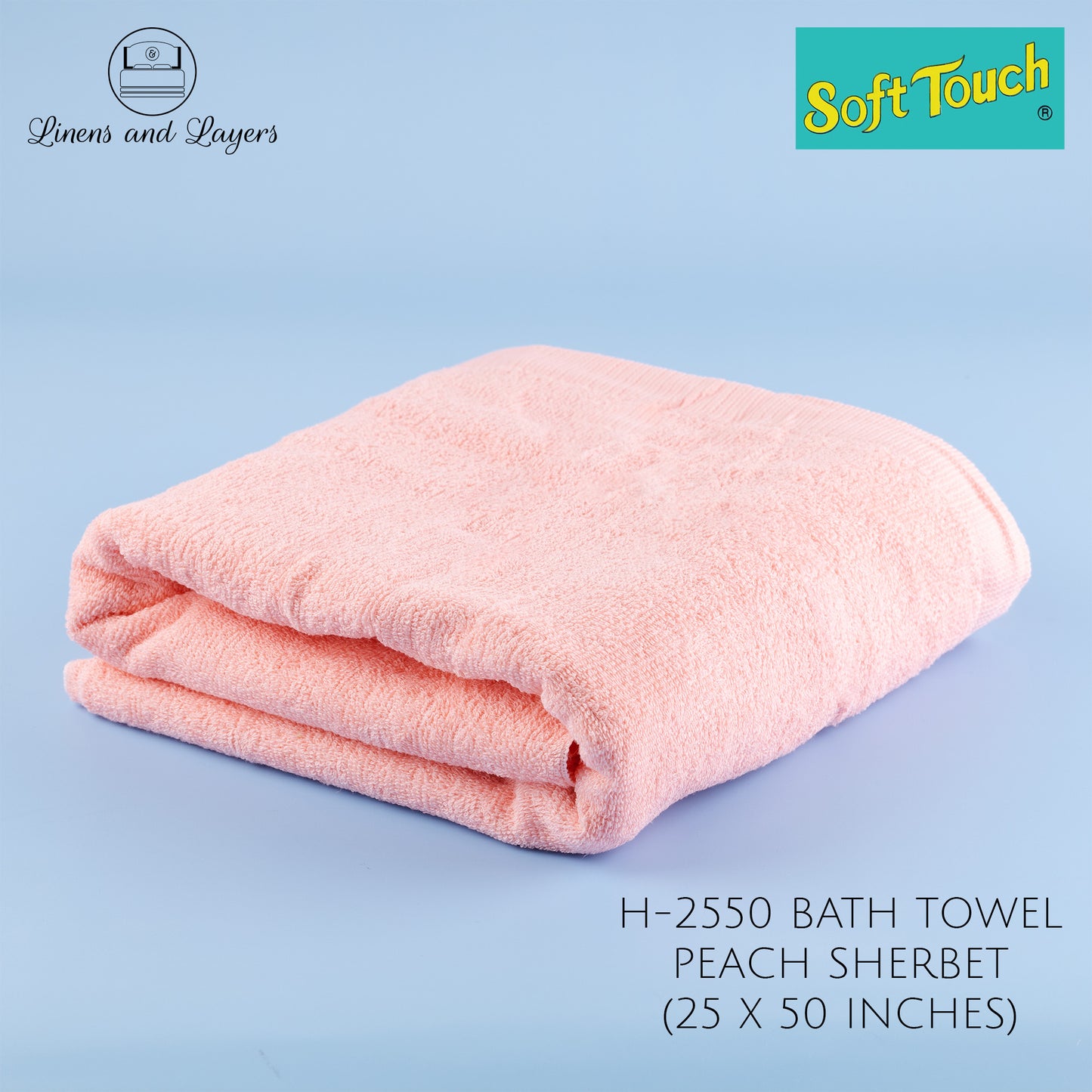 Soft Touch Bath Towel (409 GSM) - H-2550 Terrycloth - 25x50 inches