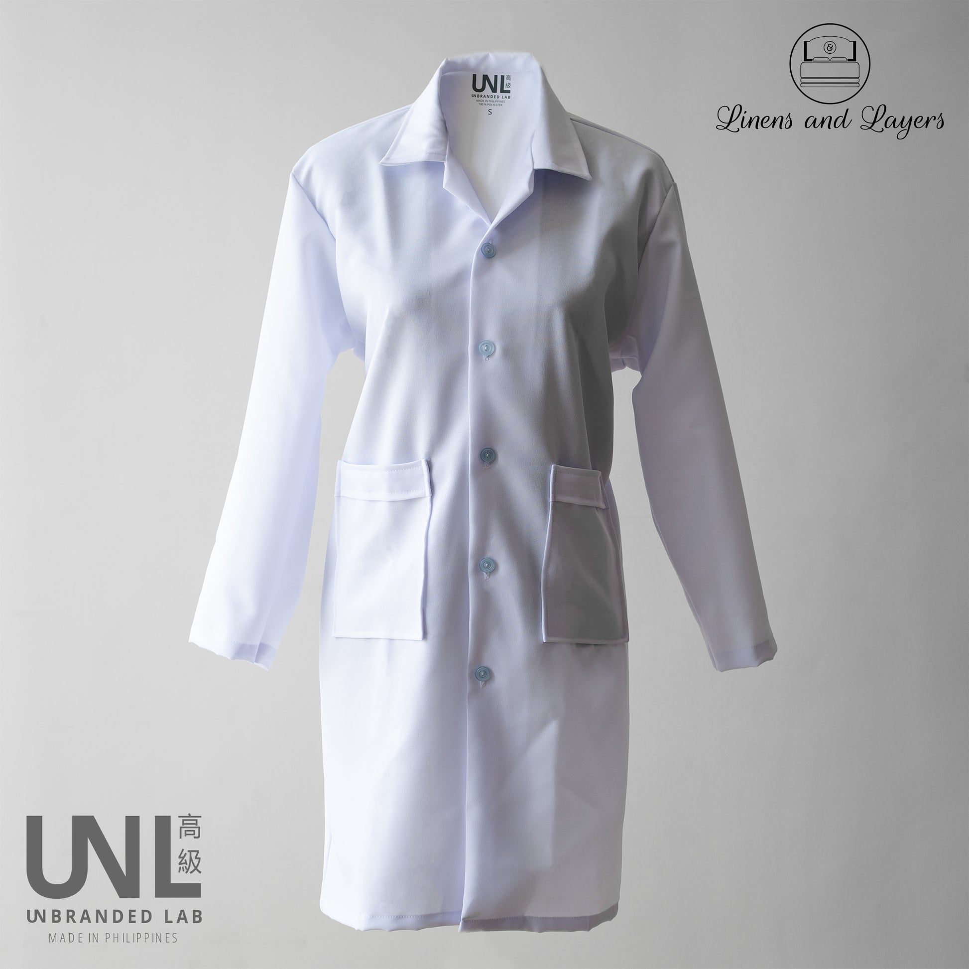 Unbranded Lab White Unisex Lab Coat / Lab Gown / Laboratory Coat for A
